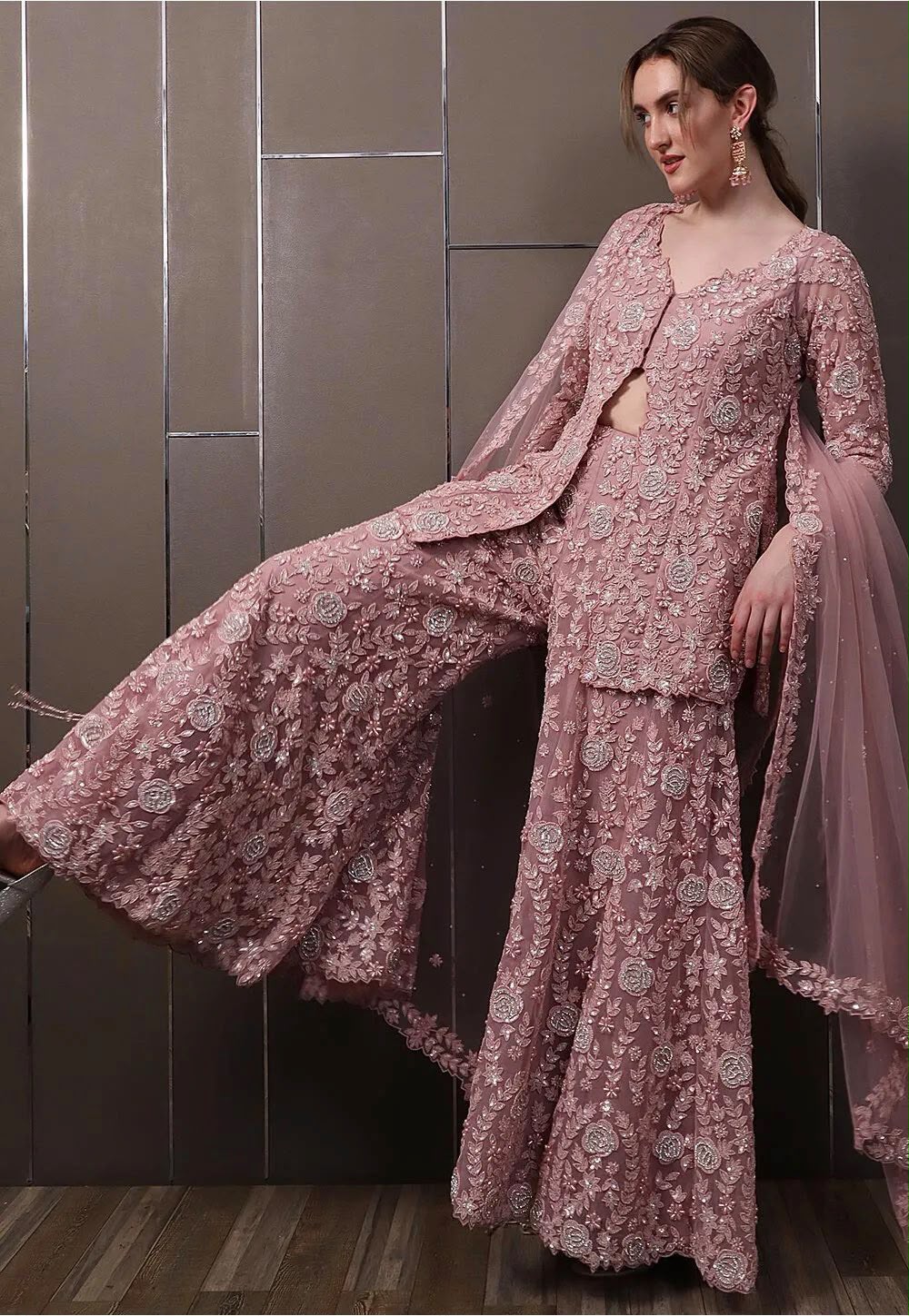 top palazo dupatta